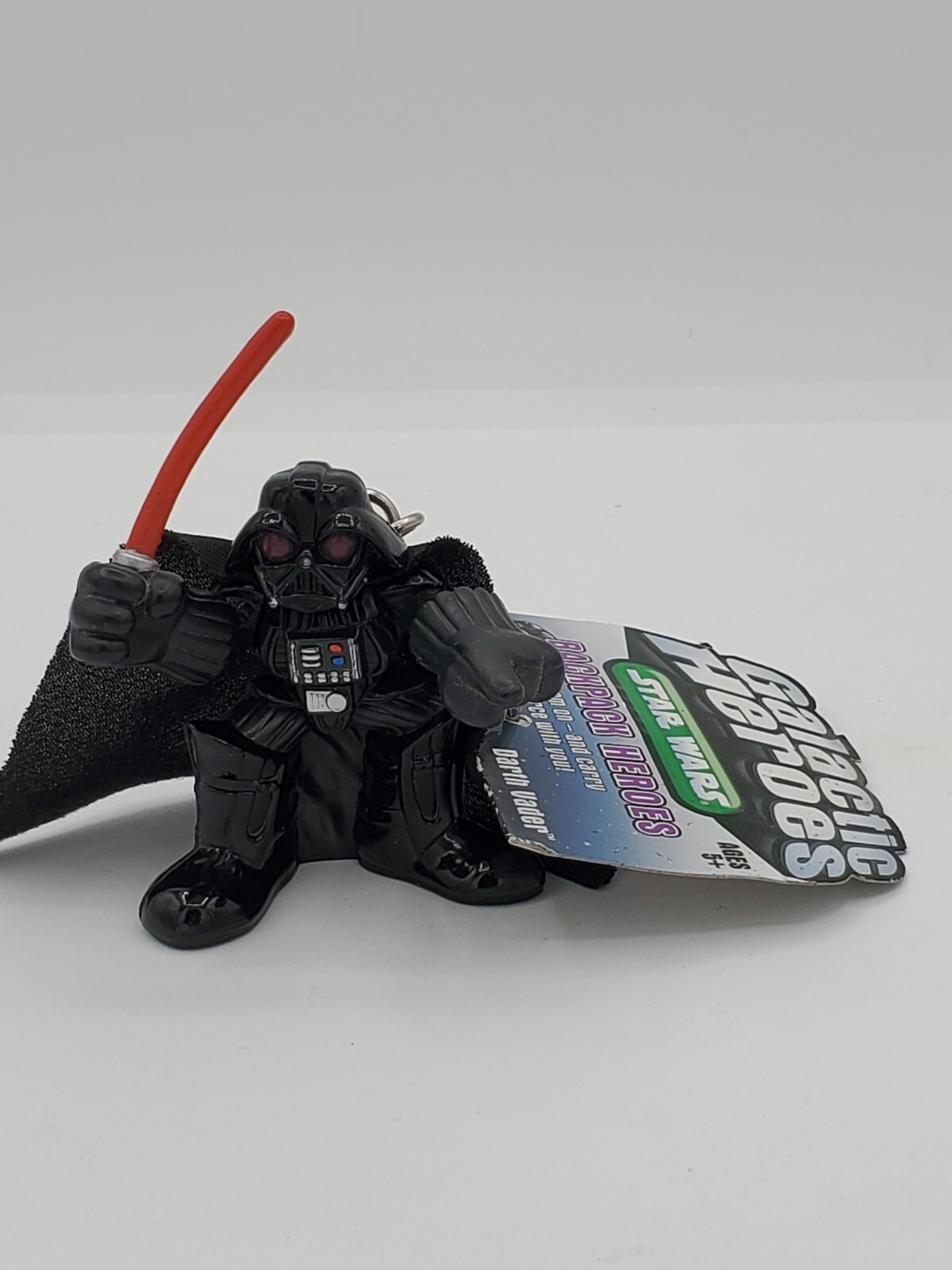 Star Wars Darth Vader Keychain 2005 Galactic Heroes Backpack Clip-On New w/ Tags