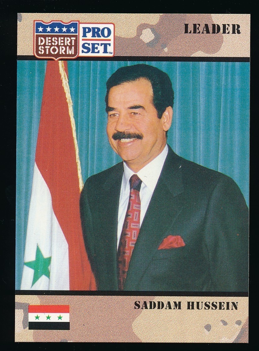 1991 Pro Set Desert Storm Leader Saddam Hussein #69 Raro RC SP Pulito - NrMt