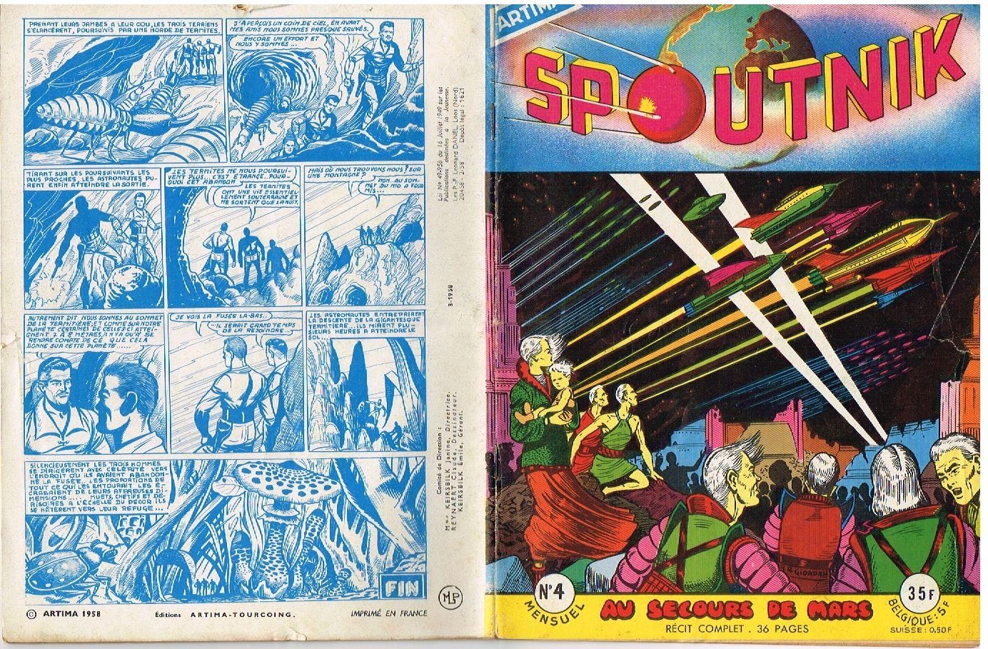 SPOUTNIK numéro 4   ARTIMA 1958 BE