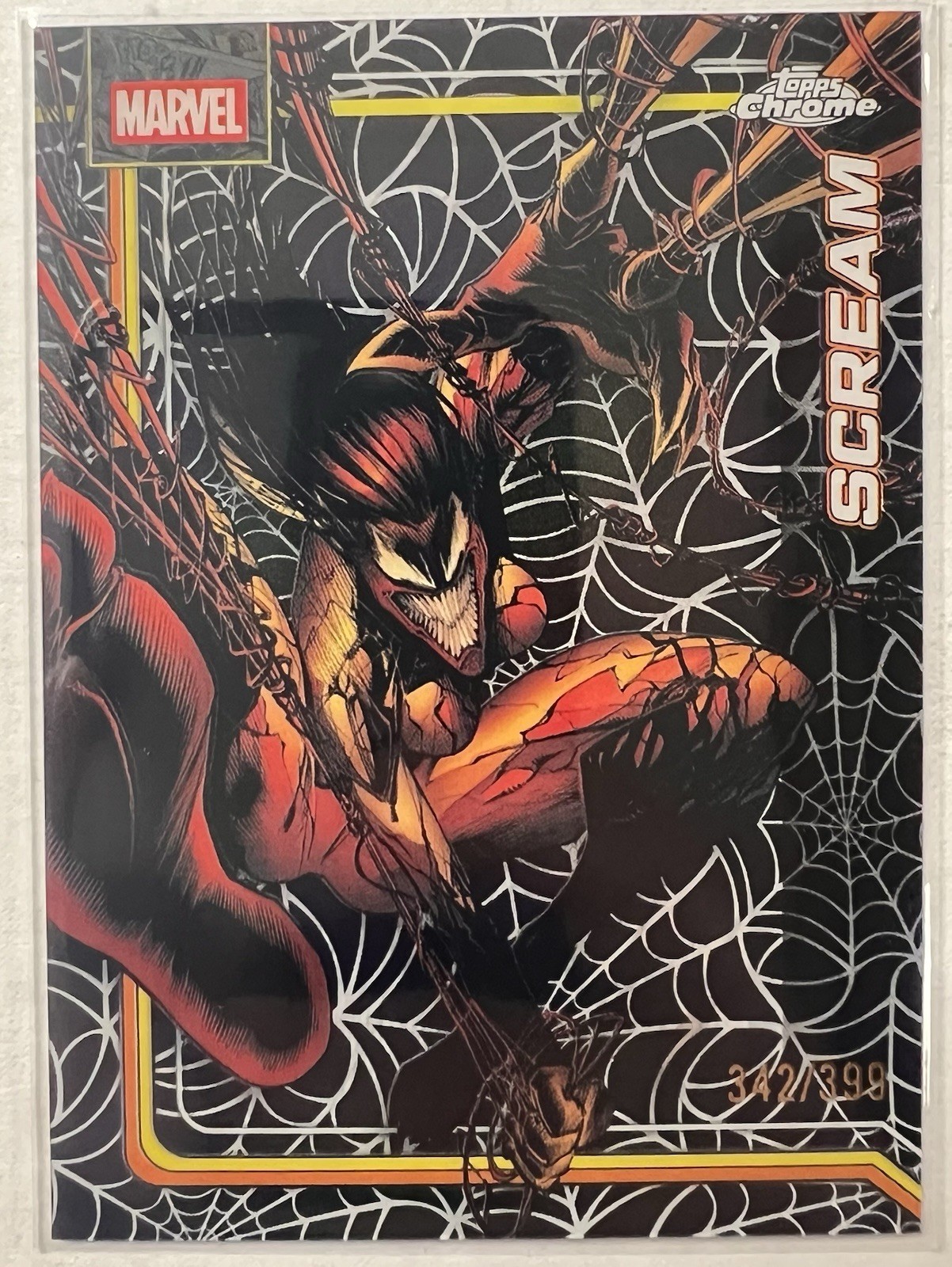 2026 Topps Chrome Marvel Scream Spider-Web rifrattore /399 - #148