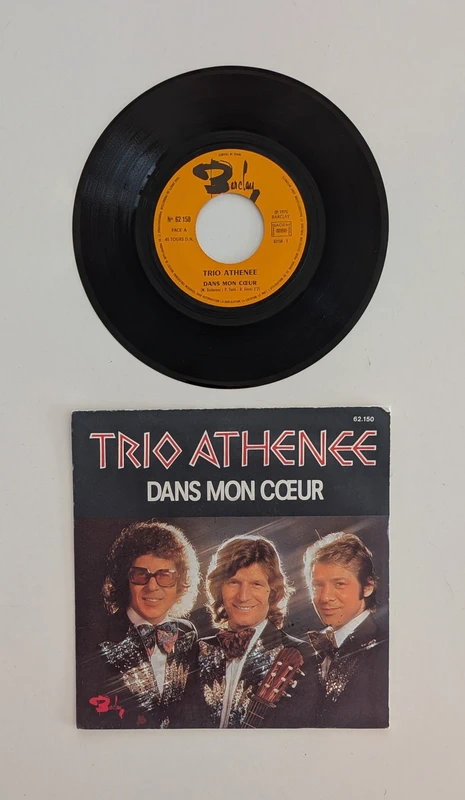 Trio Athénée - Dans mon cœur - Disque vinyle 45 tours