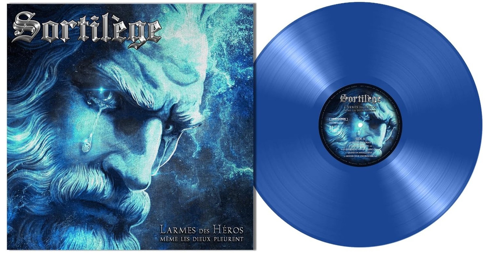 SORTILEGE - LARMES DES HEROS - ALBUM VINYLE BLEU (PC)