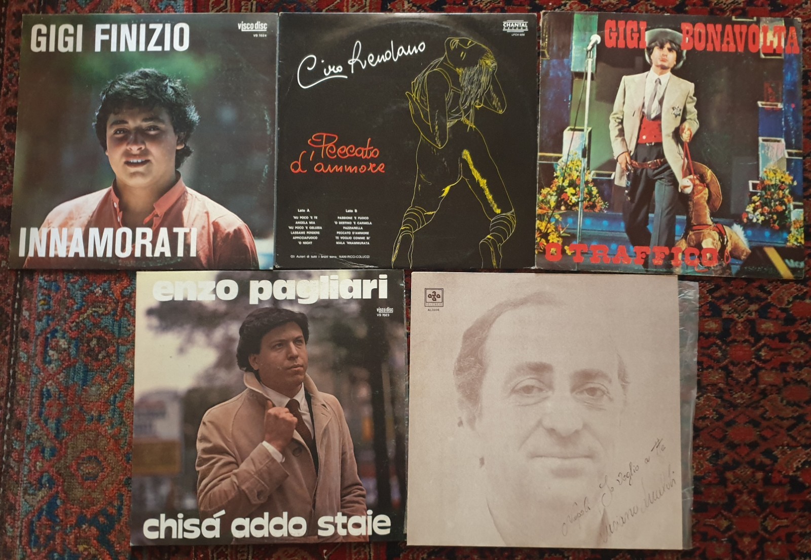 Lotto cinque 33 giri musica napoletana Finizio Rendano Bonavolta Pagliari Lualdi