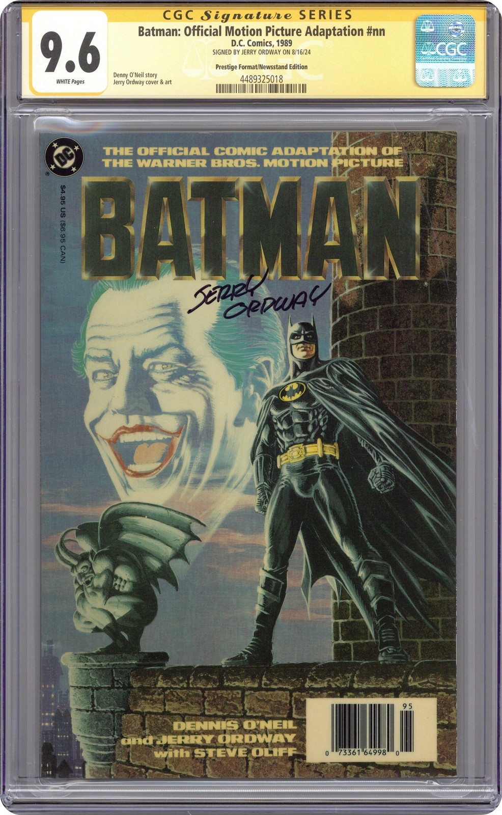 Batman Movie 1A CGC 9.6 Edicola SS Ordway 1989 4489325018