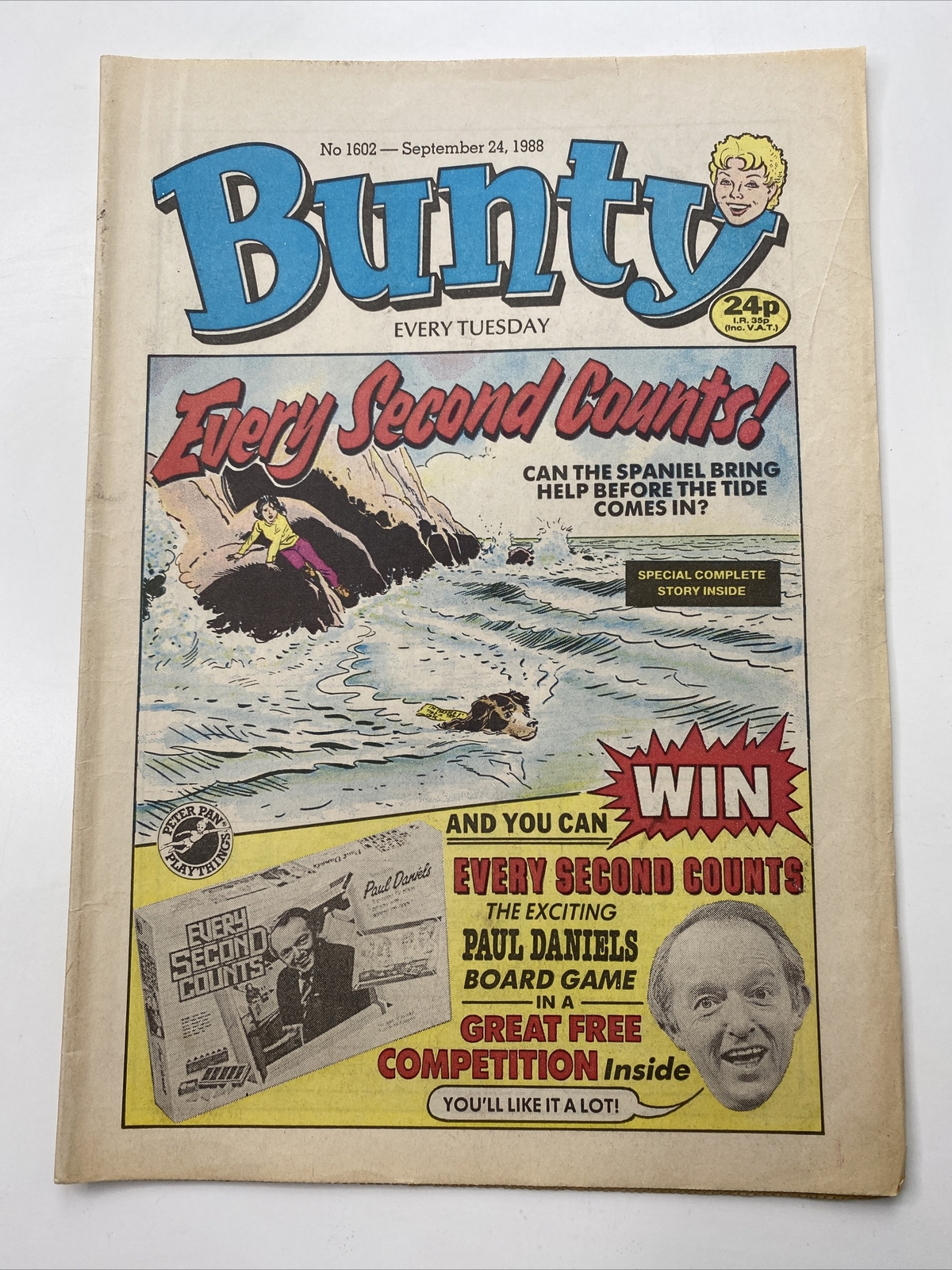 BUNTY COMIC - SEPT 24th 1988  - EXCELLENT CONDITION - VINTAGE / NOSTALGIC GIFT