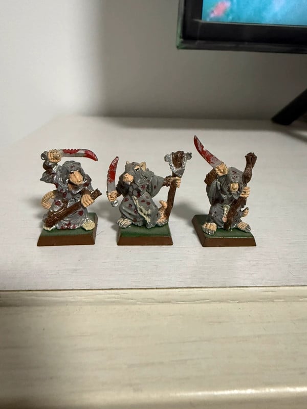 Lote 3 Monjes de Plaga Skaven (Metal / Clásicos OOP) - Warhammer