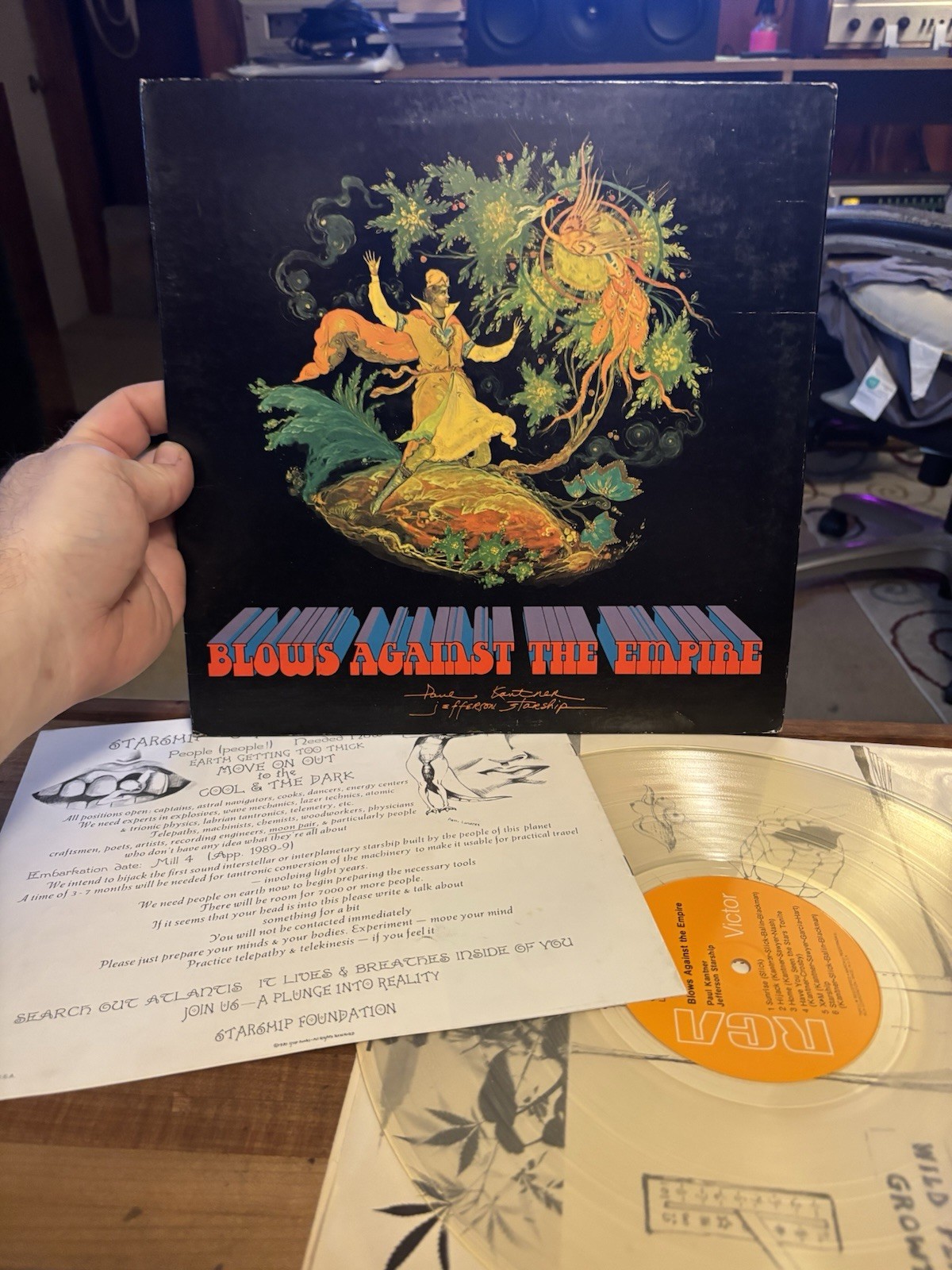 Paul Kantner Jefferson Starship Blows Against Empire, Rare Clear Vinyl