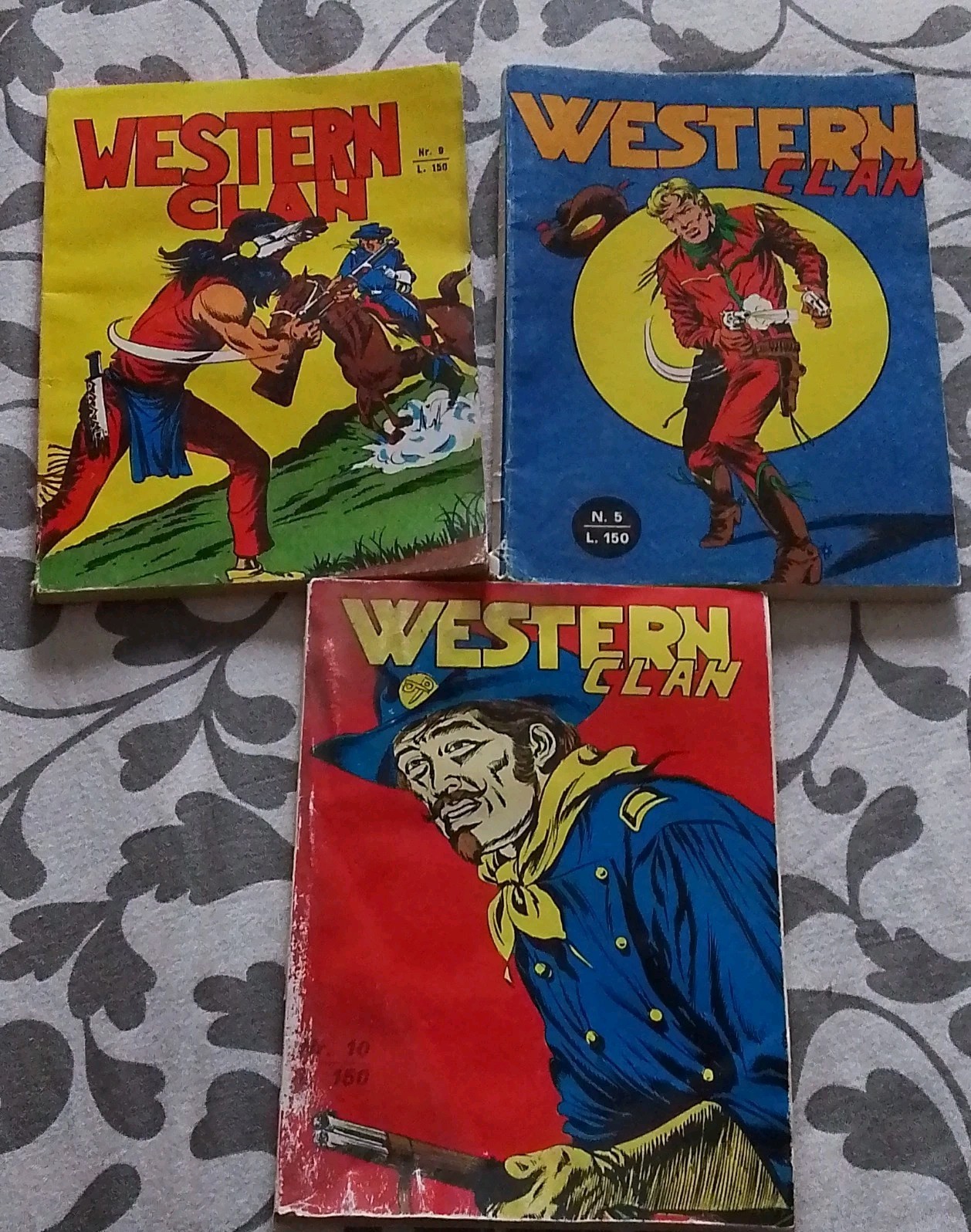 Edizioni Stapem Western Clan lotto strisce a fumetti b/n Amos Zaccara 1973
