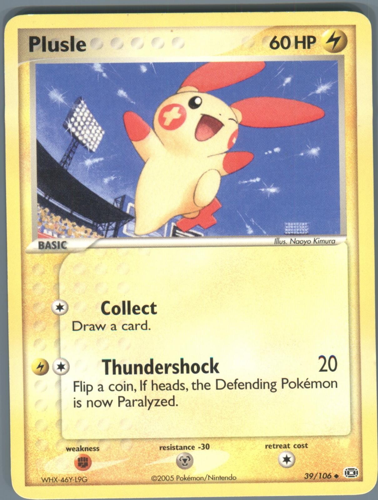 Plusle 39/106 Uncommon Emerald Pokemon Lightly Played