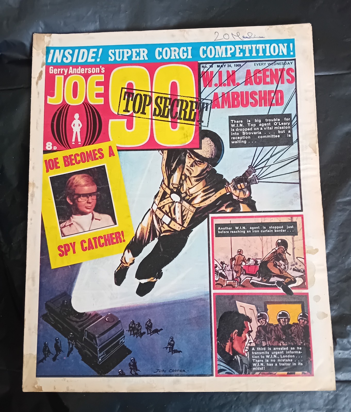 Joe 90 comic #19 (24/05/1969).  Star Trek/Land of Giants/The Champions. GD+