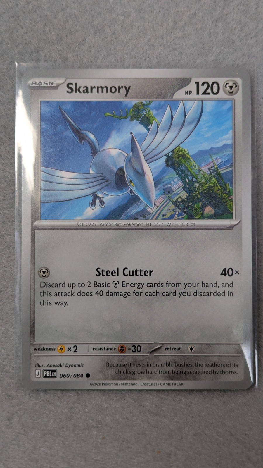 Skarmory 060/084 - Pokemon Pece Nero 120 HP Inglese 2026