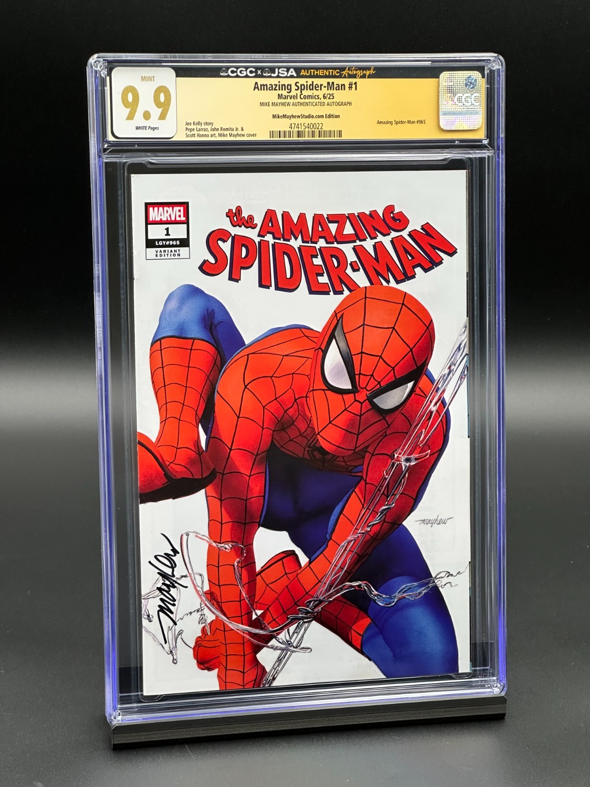 Amazing Spider-Man #1 CGC 9.9 JSA (2025) - Firmato Mayhew - 1 di 1 CGC 9.9