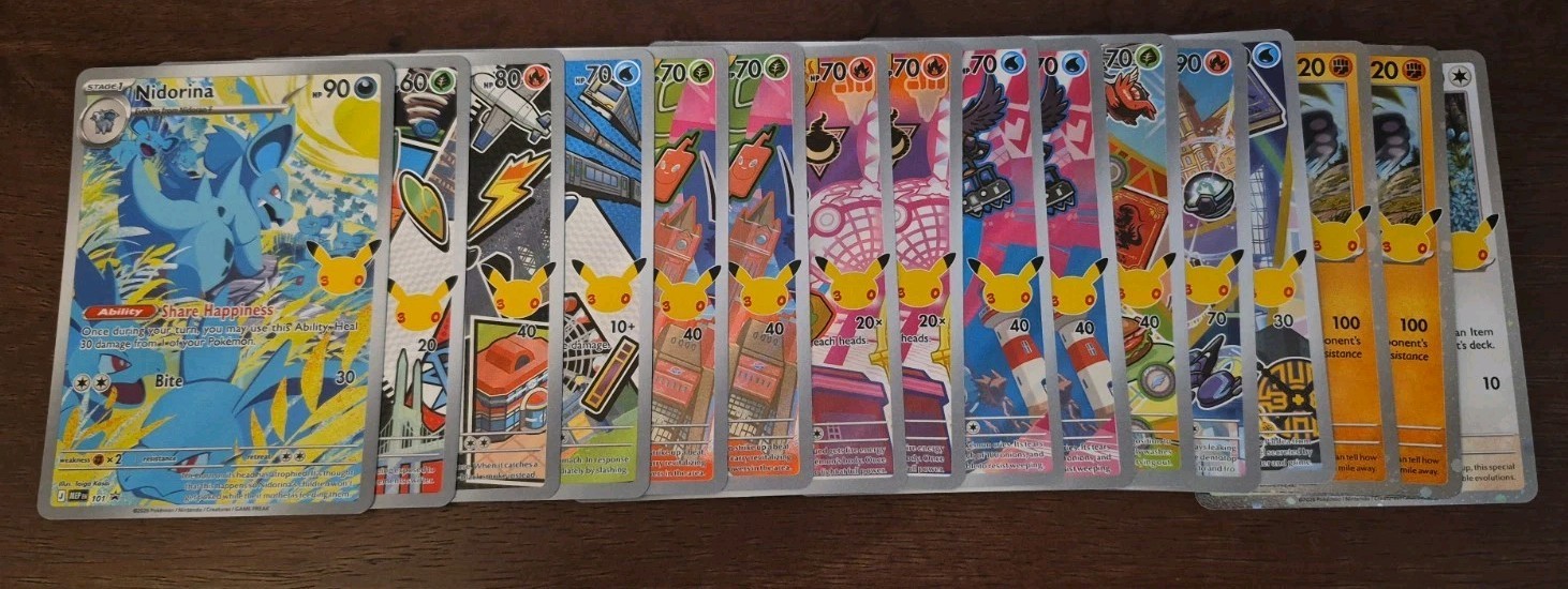 Pokemon (16×) All 30th Celebrations Promo Cards - Exact Items Pictured 🔥 