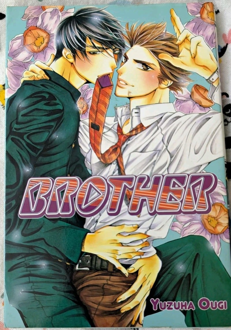 Brother Manga Yuzuha Ougi DramaQueen inglese fuori produzione raro Yaoi Dust Jacket BL