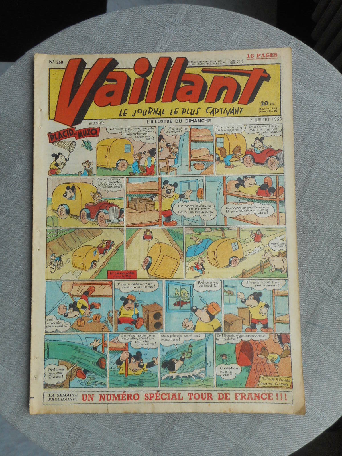 Vaillant Il Giornale Più Coinvolgente N°268 1950 Buone Condizioni