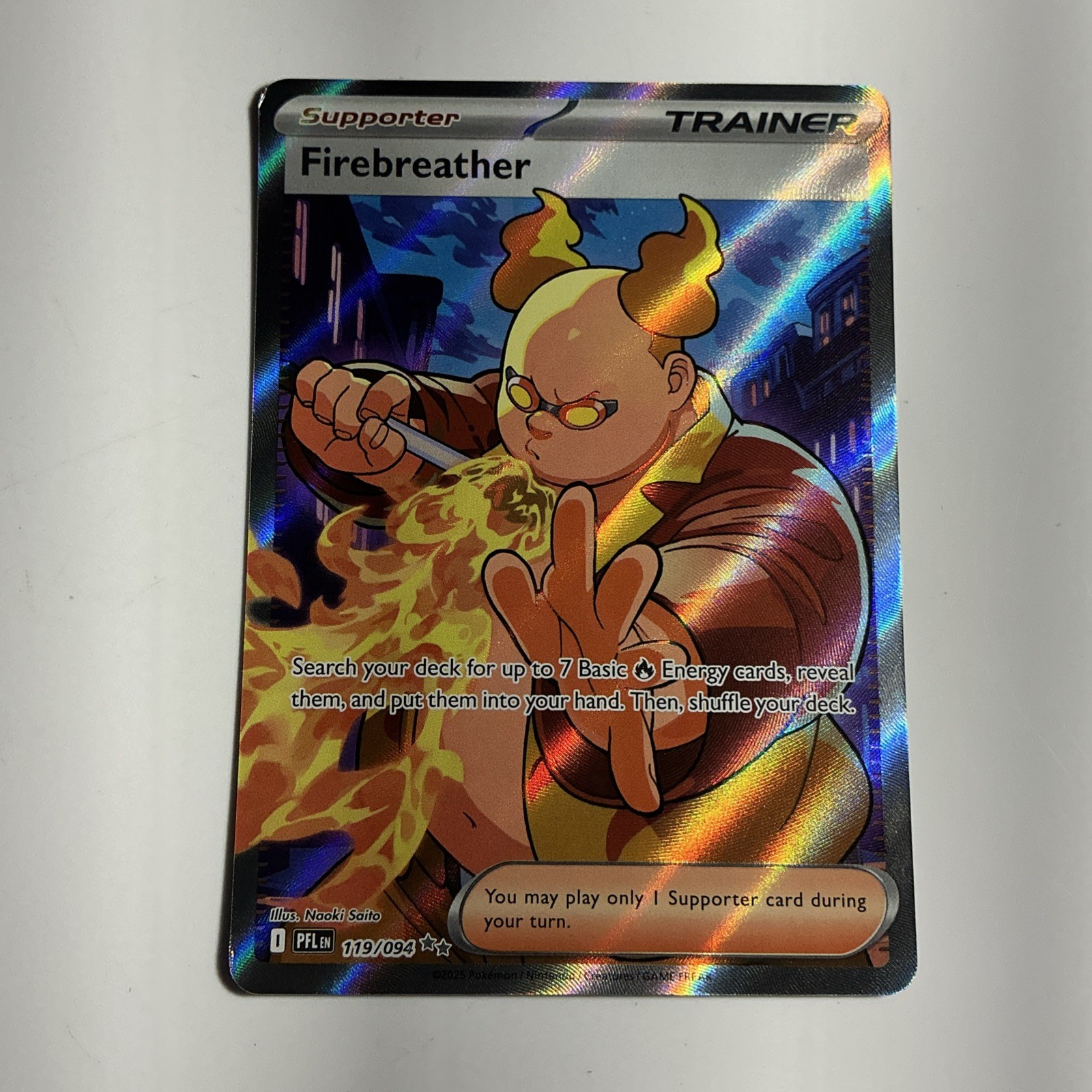 Firebreather 119/094 Me02: Phantasmal Flames Holo Pokémon TCG Mega Evolution