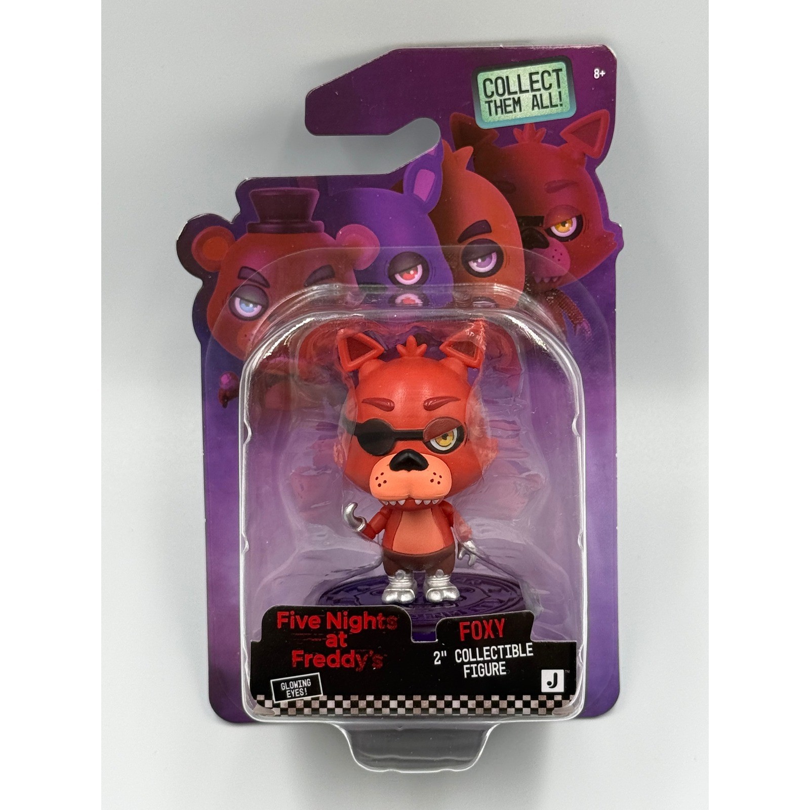 Five Nights at Freddys Foxy 2 Inch Collectible Figure Jazwares Glowing Eyes NEW
