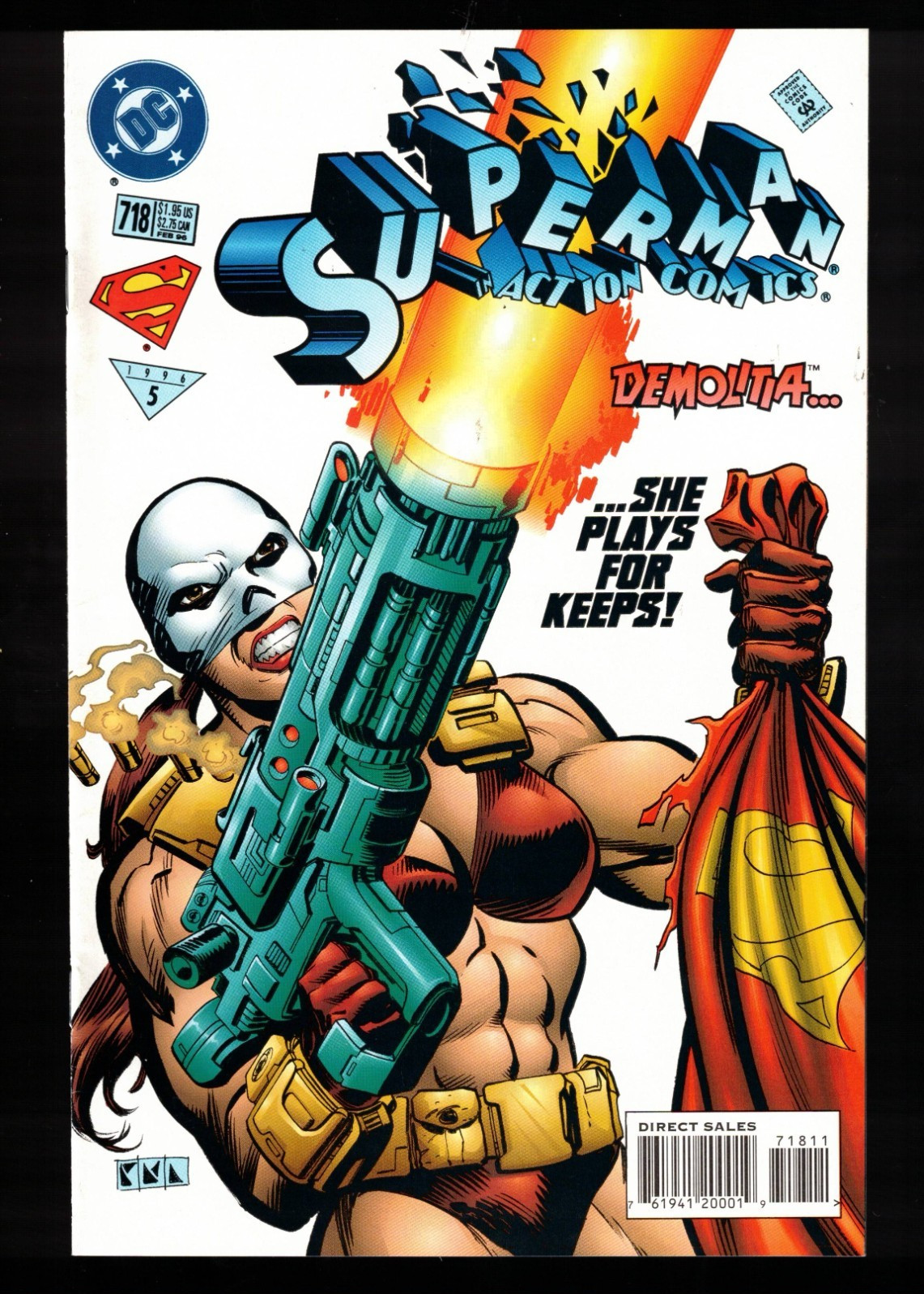 Action Comics #718 Superman vs Demolitia!  DC Comic 1996 ottime condizioni -
