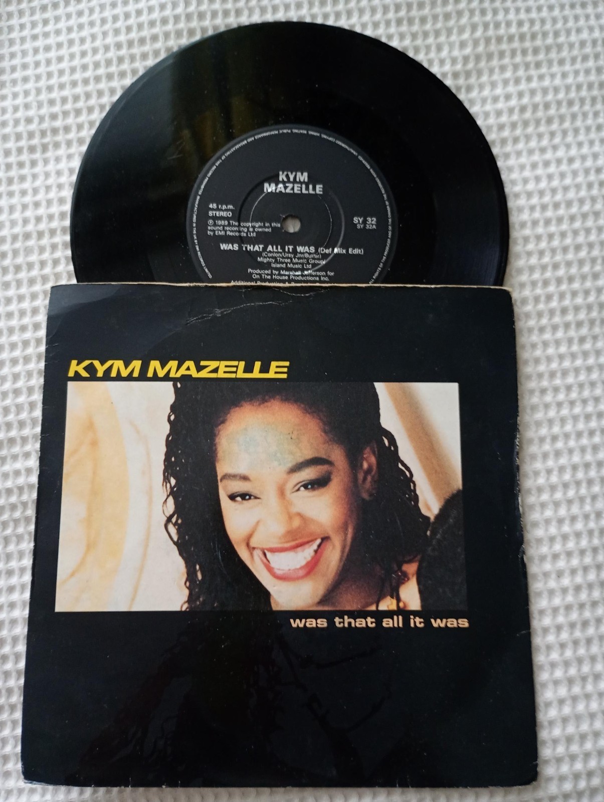 Kym Mazelle ~ Was That All It Was Def Mix Edit Syncopate UK 1989 7" Vinyl