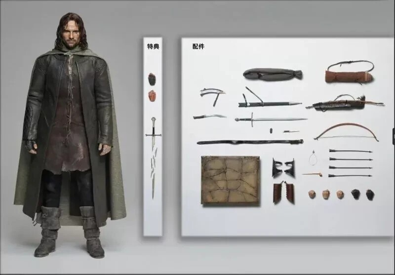Nuovo INART 1/6 Il Signore degli Anelli Aragorn Premium Capelli Radicati AG-A005P1 Stock