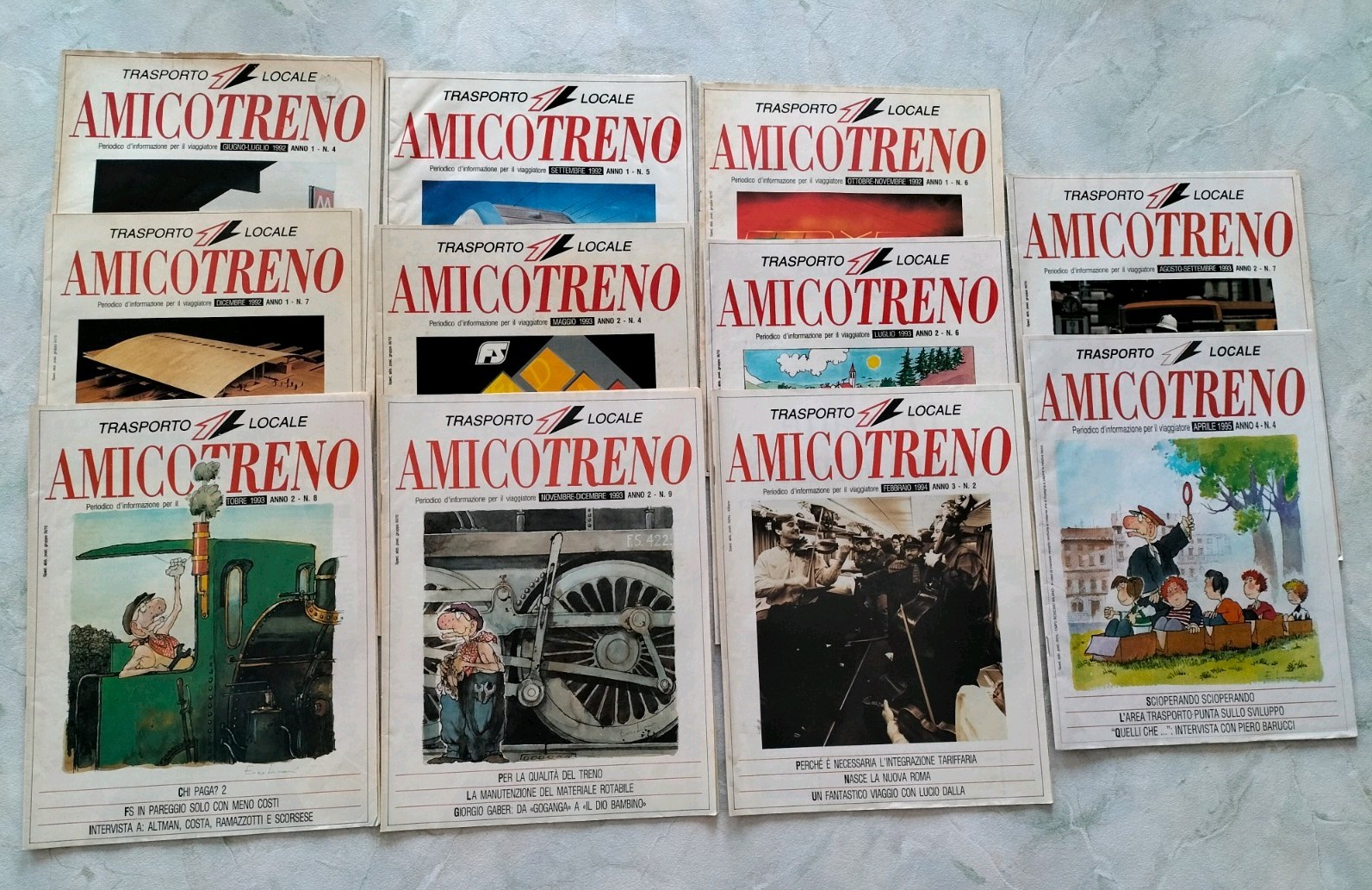 AMICO TRENO - 11 NUMERI - Anni 1992/ 1993/ 1994/ 1995