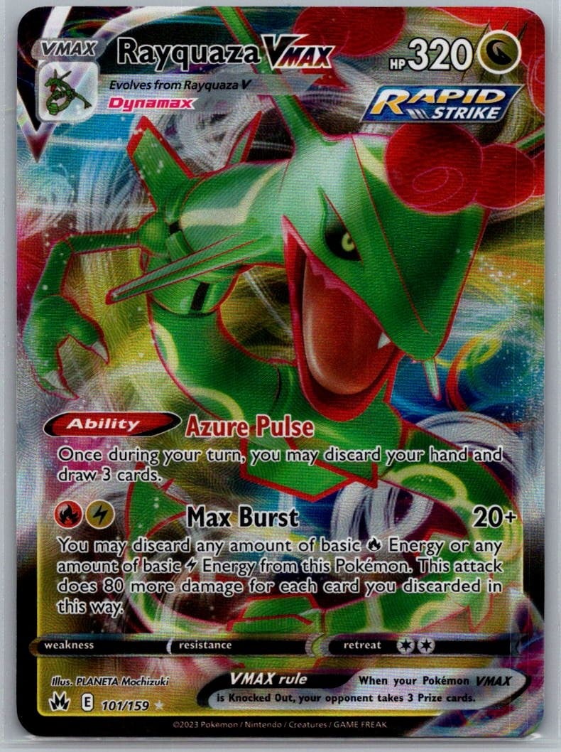 Rayquaza VMAX 101/159 SWSH: Crown Zenith Holo Pokemon TCG NM
