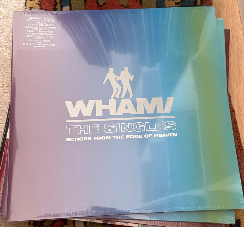Wham- the singles- echoes from the edge of heaven- blue vinyl- sealed