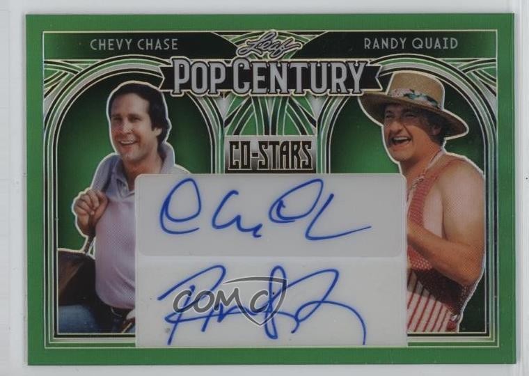 2024 Leaf Metal Pop Century Green Prismatic /2 Chevy Chase Randy Quaid Auto 05bt