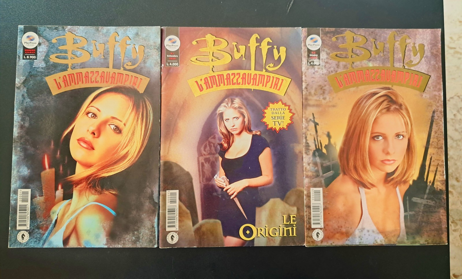 Lotto 3 fumetti Buffy l'ammazzavampiri Play Press numero zero + 1 + 2 anno 2000
