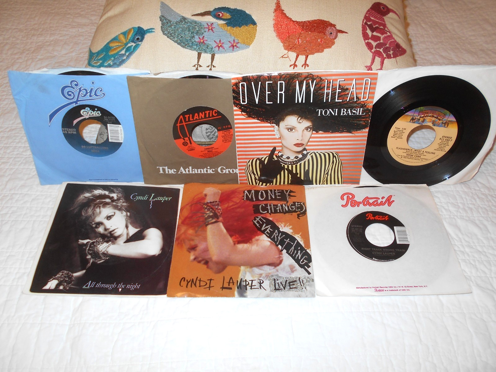 Cyndi Lauper Girls Just Wanna Have Fun Toni Basil Irene Cara Flashdance 45 rpm