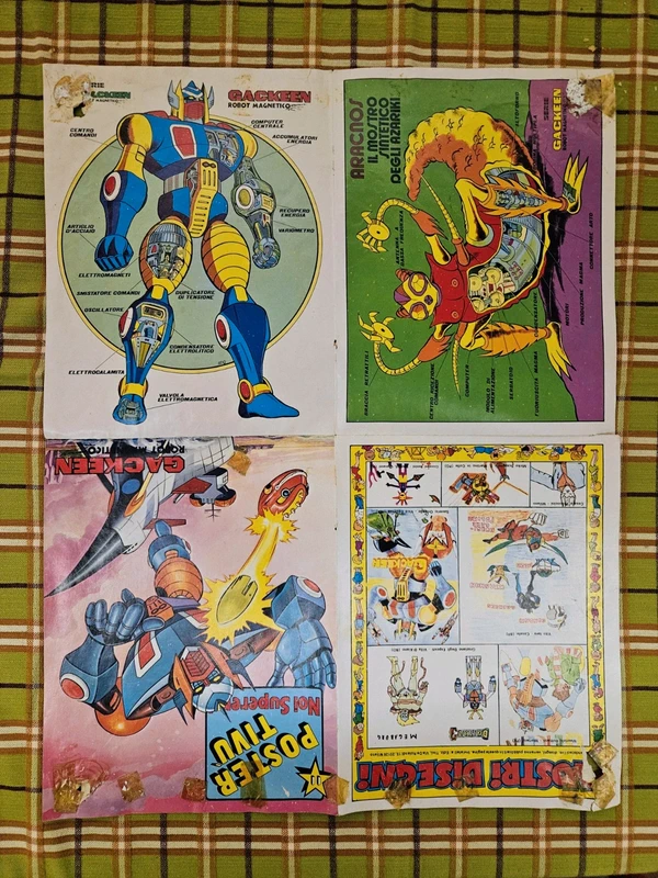 Poster Gackeen Noi Supereroi vintage anni 80