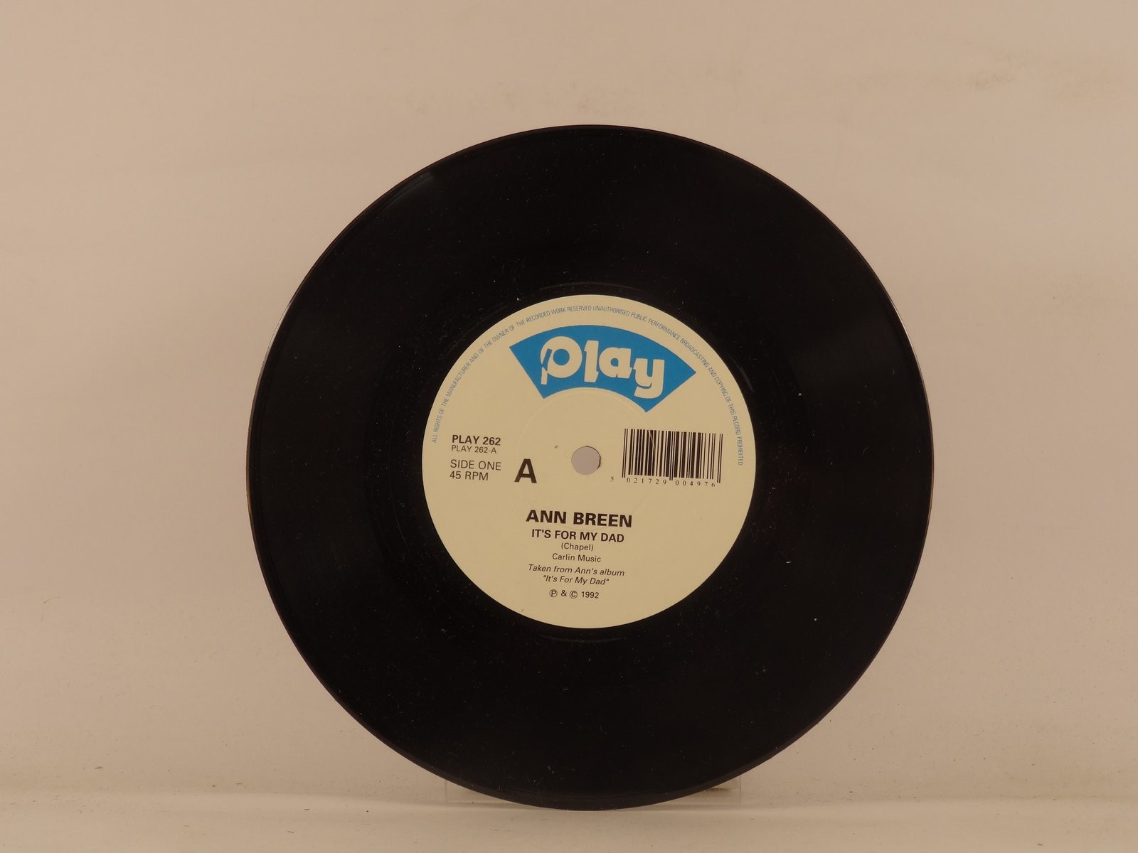 BREEN,ANN IT'S FOR MY DAD (137) 7" PLAY