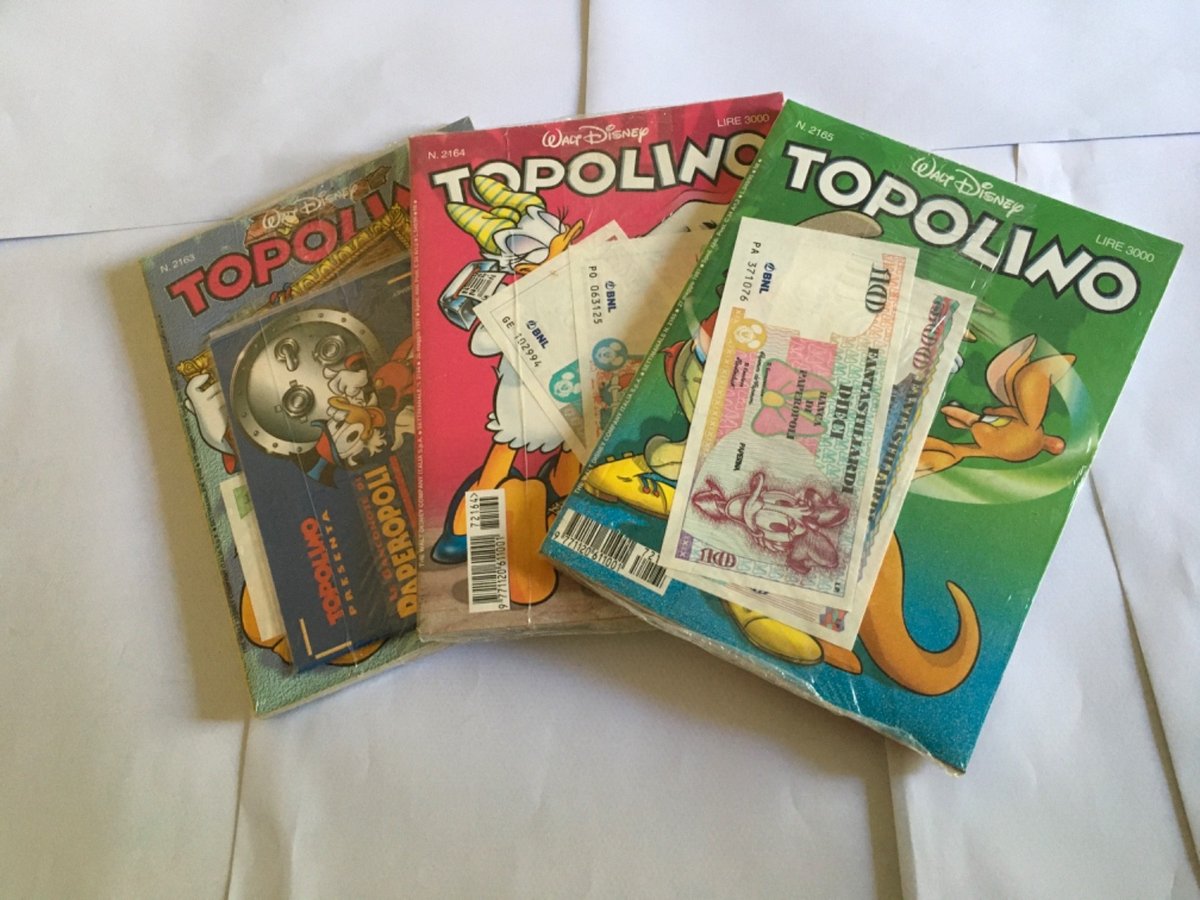 TOPOLINO N  2163 2164 2165 blisterati CON I DOLLARI DI PAPEROPOLI