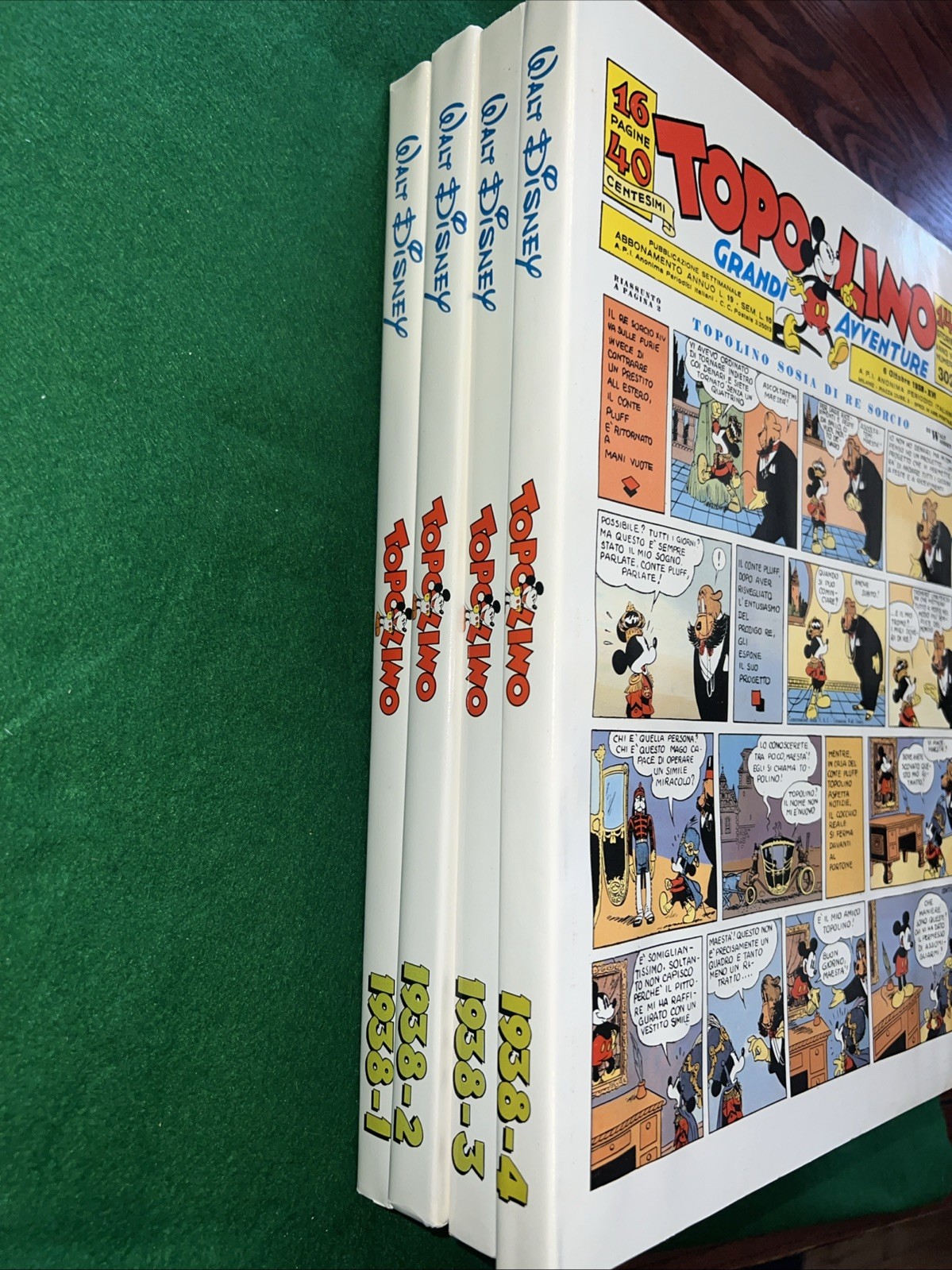 Topolino Grandi Avventure 1938 Vol. 1-4 COMPLETI Comic Art 1987 Walt Disney