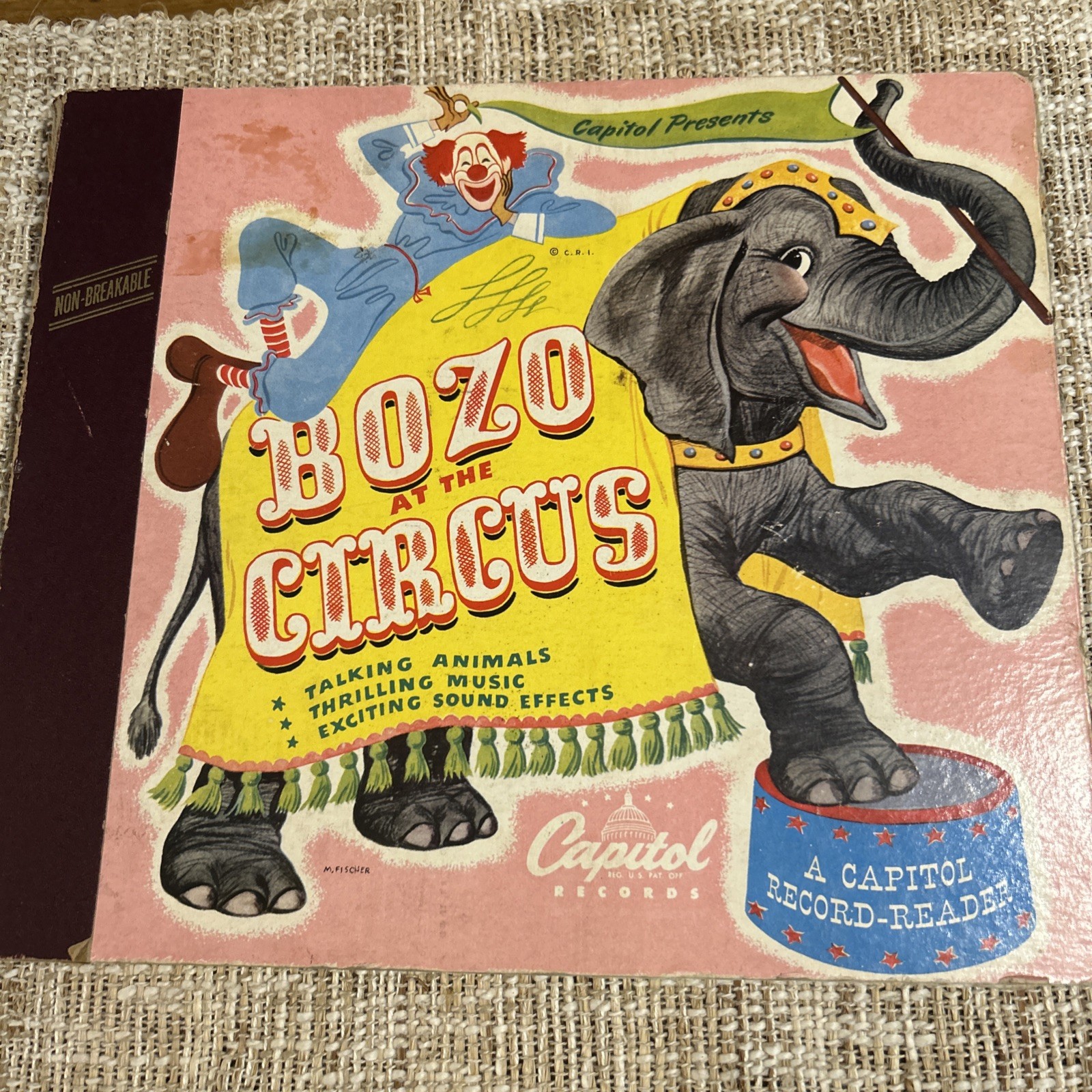 Pinto Colvig - Bozo At The Circus 2x 10" 78 Album