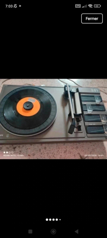 Platine vynile vintage en parfait état de marche