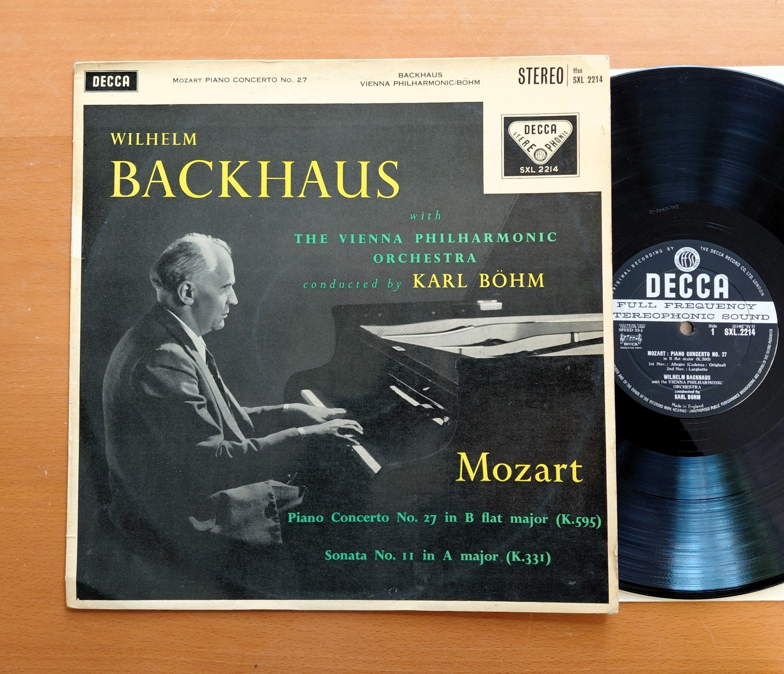 SXL 2214 ED1 Wilhelm Backhaus Mozart Piano Concerto 27 Bohm Decca 1st WBG EX