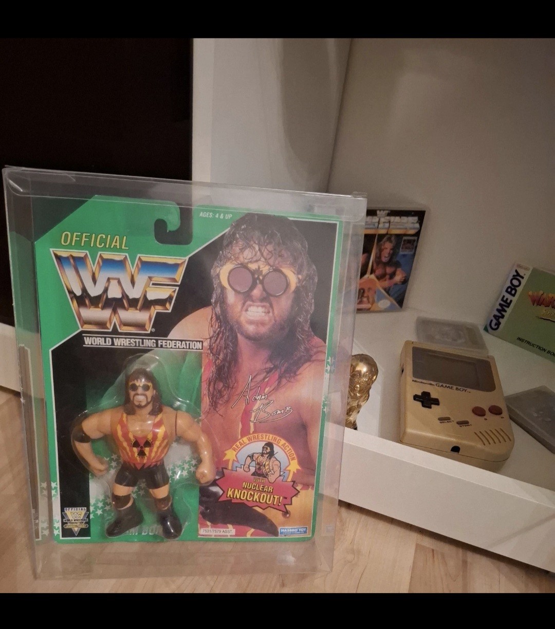 Scheda verde Wwf Hasbro Adam Bomb US MOC Serie 11 1994