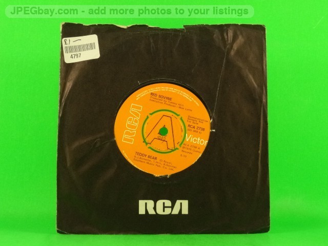 RED SOVINE TEDDY BEAR (DEMO) (154) 2 Track 7" Single Company Sleeve RCA