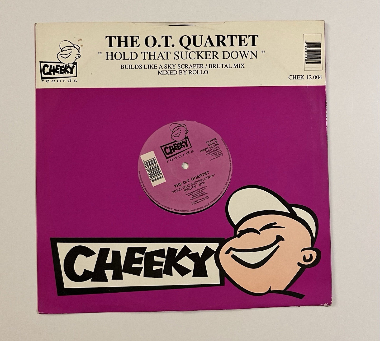 The O.T. Quartet – Hold That Sucker Down 12" vinyl 1994 Trance Rollo, Faithless