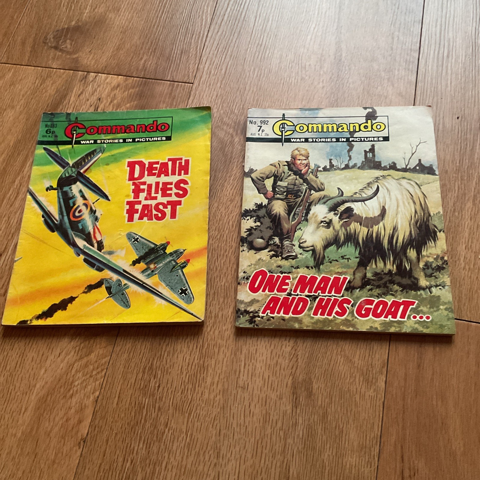 COMMANDO comic - war stories in pictures x 2 Nos 883 and 992