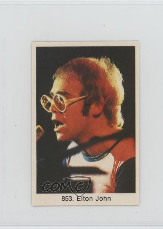 1978-79 Swedish Samlarsaker Popbilder Period After Number Elton John #853 04le