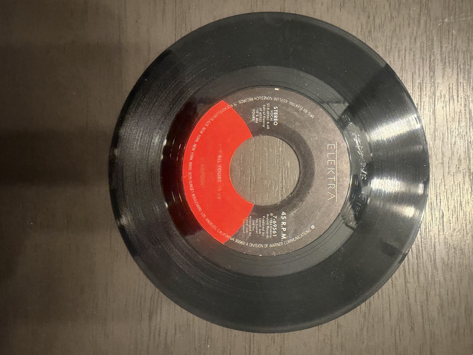Level 42 - Lessons in Love 7" 45 RPM Single Elektra 7-69651 Stereo Black