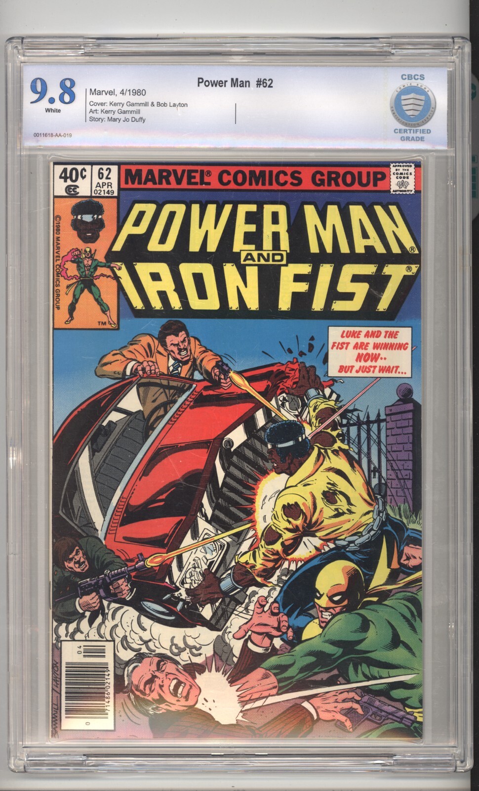 Copertina Power Man 62 CBCS 9.8 Kerry Gammill & Bob Layton 1980