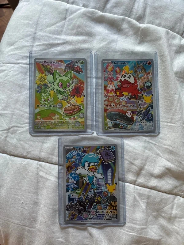Lot de 3 cartes Pokémon – Trio Paldea – Coffret Starter 3