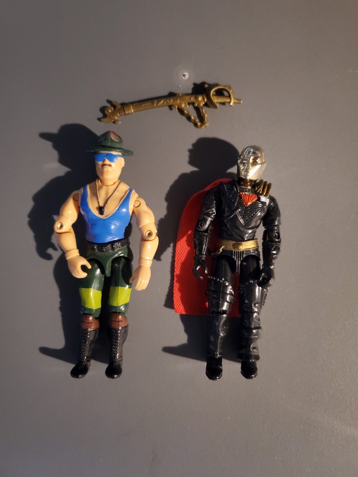 1980's G I Joe Cobra Action Figures Lot of 2 Sgt Slaughter & Destro v2