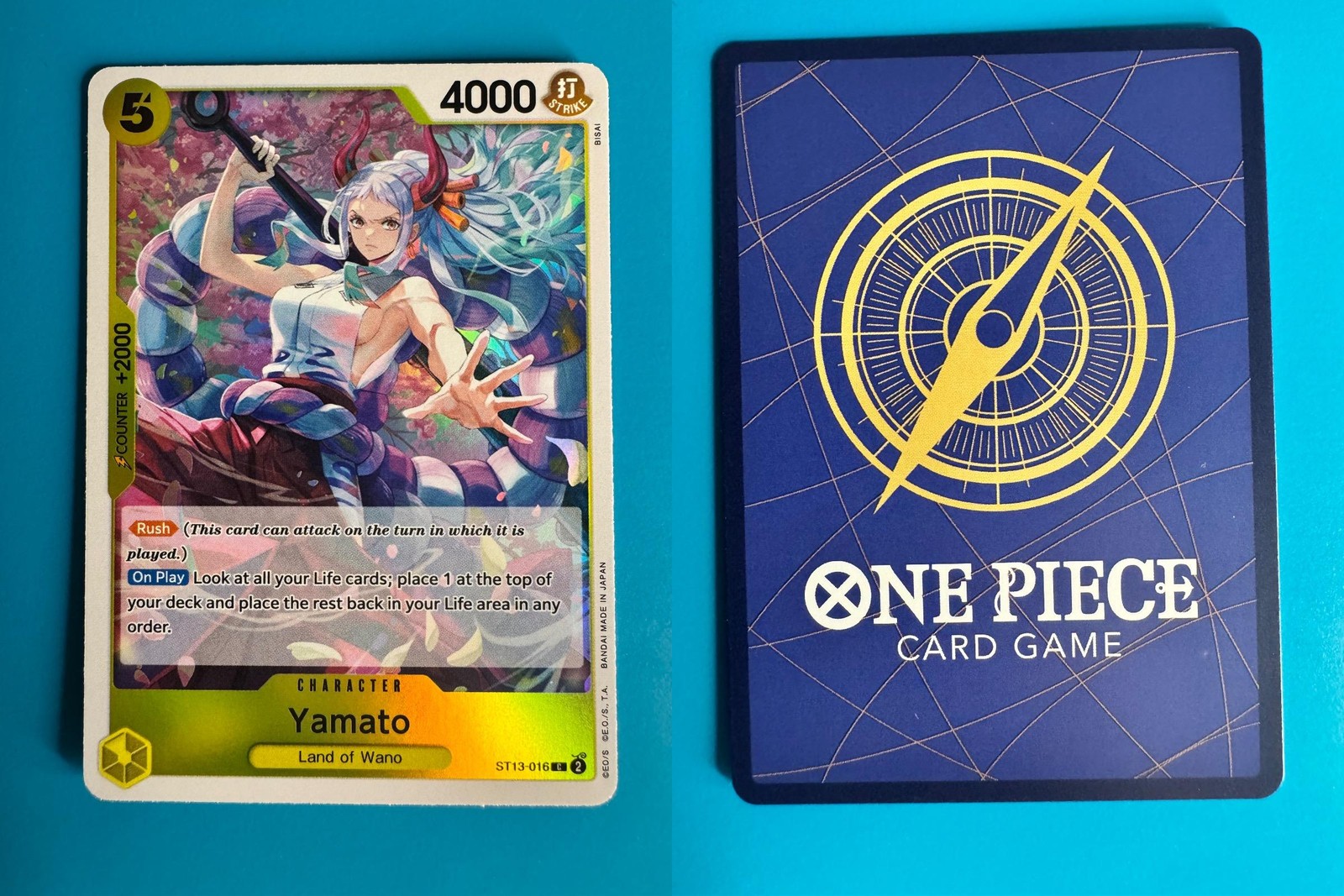Yamato ST13-016 Common Ultra Deck: The Three Brothers One Piece Foil Near Mint