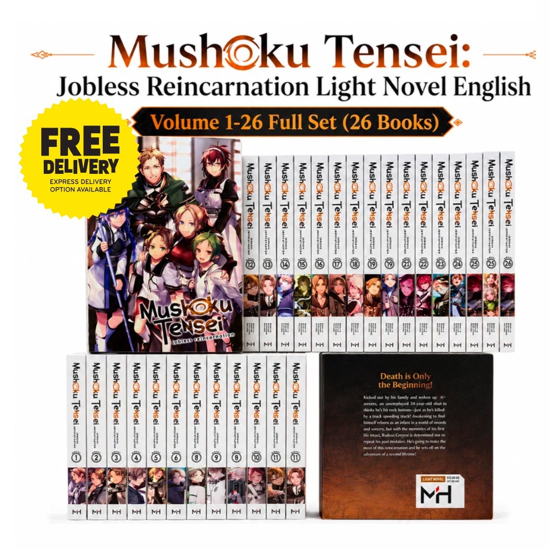 Mushoku Tensei: Jobless Reincarnation Light Novel volume inglese 1-26 set completo