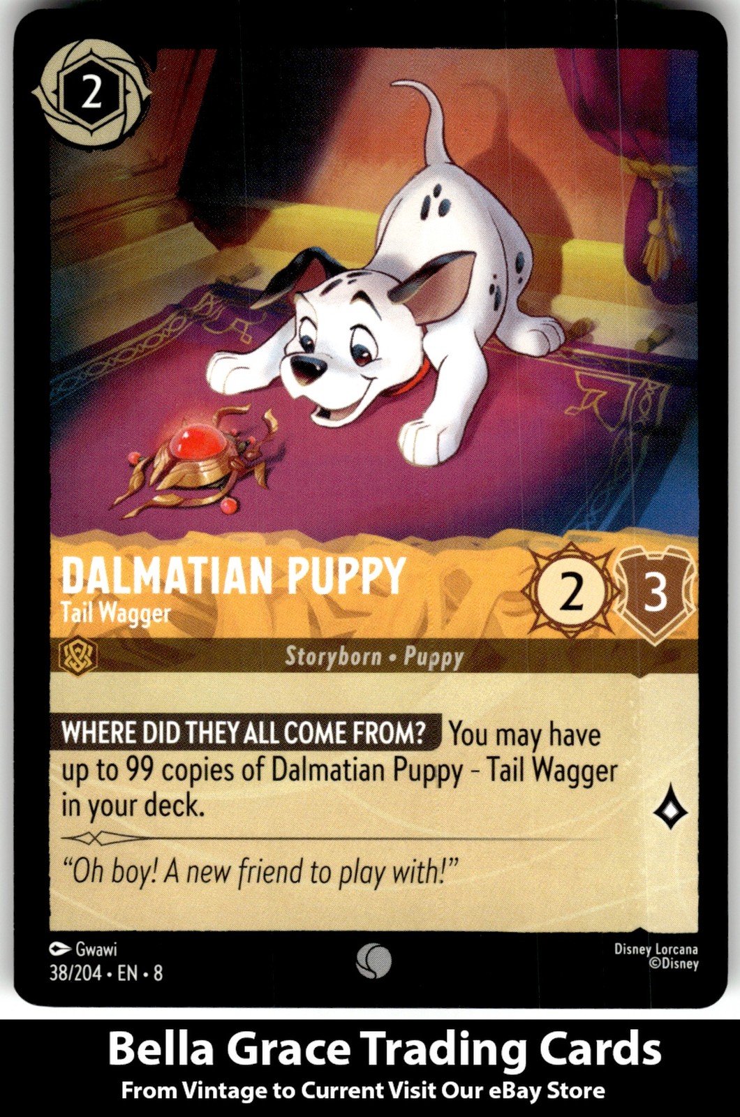 Dalmatian Puppy #38/204 Reign of Jafar Disney lorcana Common