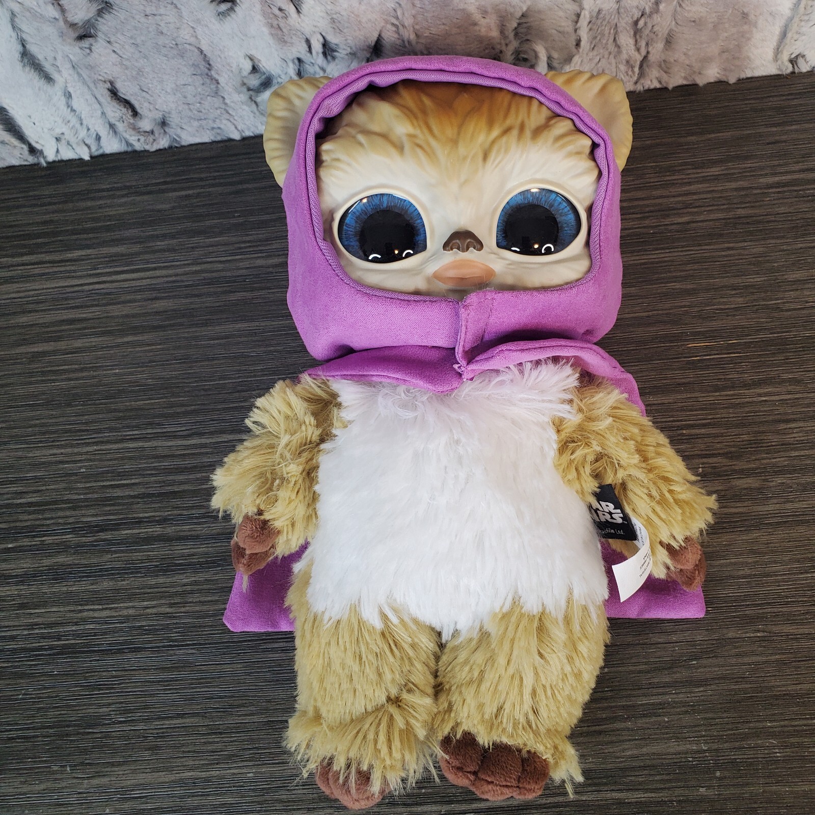Disney Star Wars Galactic Pals EWOK Plastic Head 10" Plush Baby Removable Hood